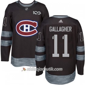 Män Ishockey Montreal Canadiens Tröja Brendan Gallagher 11 1917-2017 100th Anniversary Adidas Svart Authentic